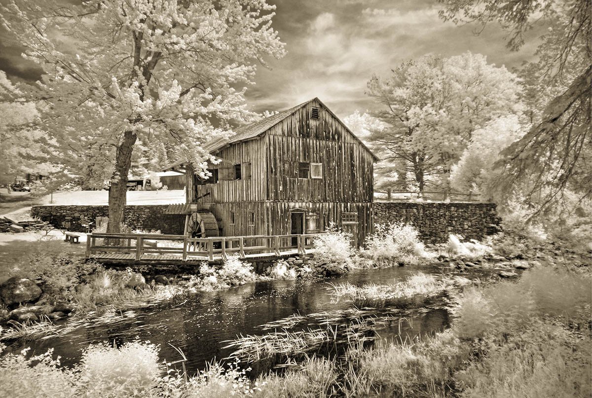 Infrared image of the Water-Powered Sawmill.